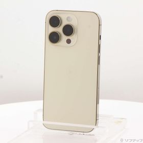 (中古)Apple iPhone14 Pro 128GB ゴールド MQ073J/A SIMフリー(196-ud)