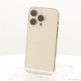 (中古)Apple iPhone14 Pro 128GB ゴールド MQ073J/A SIMフリー(377-ud)