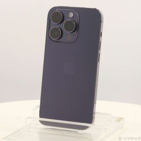 (中古)Apple iPhone14 Pro 128GB ディープパープル MQ0F3J/A SIMフリー(297-ud)