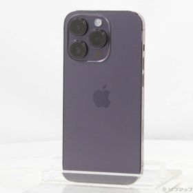 (中古)Apple iPhone14 Pro 128GB ディープパープル MQ0F3J/A SIMフリー(368-ud)