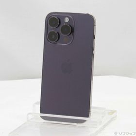 (中古)Apple iPhone14 Pro 128GB ディープパープル MQ0F3J/A SIMフリー(344-ud)