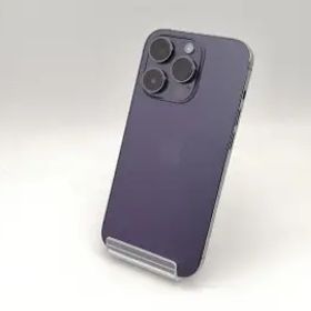 【中古】Apple 国内版 【SIMフリー】 iPhone 14 Pro 128GB ディープパープル MQ0F3J/A【なんば】保証期間１ヶ月【ランクC】