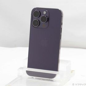 (中古)Apple iPhone14 Pro 128GB ディープパープル MQ0F3J/A SIMフリー(198-ud)