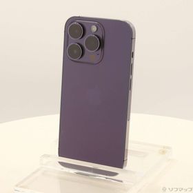 (中古)Apple iPhone14 Pro 128GB ディープパープル MQ0F3J/A SIMフリー(377-ud)