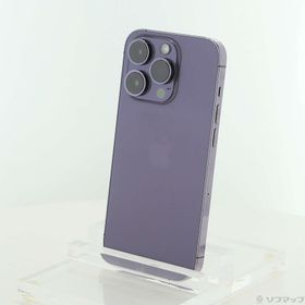 (中古)Apple iPhone14 Pro 128GB ディープパープル MQ0F3J/A SIMフリー(371-ud)