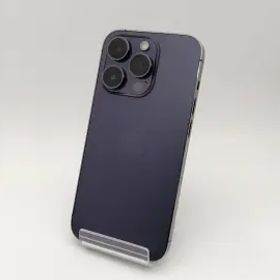 【中古】Apple docomo 【SIMフリー】 iPhone 14 Pro 128GB ディープパープル MQ0F3J/A【なんば】保証期間１ヶ月【ランクC】