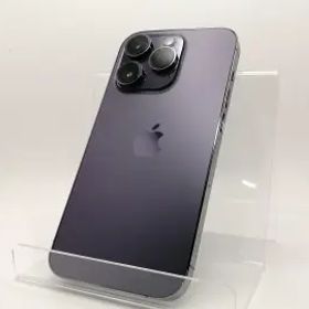 【中古】Apple SoftBank 【SIMフリー】 iPhone 14 Pro 128GB ディープパープル MQ0F3J/A【横浜】保証期間１ヶ月【ランクC】