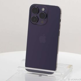 (中古)Apple iPhone14 Pro 128GB ディープパープル MQ0F3J/A SIMフリー(196-ud)