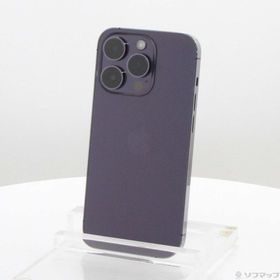 (中古)Apple iPhone14 Pro 128GB ディープパープル MQ0F3J/A SIMフリー(276-ud)