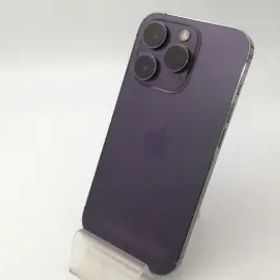 【中古】Apple 楽天モバイル 【SIMフリー】 iPhone 14 Pro 128GB ディープパープル MQ0F3J/A【大阪堂島】保証期間１ヶ月【ランクB】