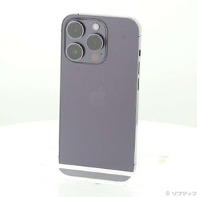 (中古)Apple iPhone14 Pro 128GB ディープパープル MQ0F3J/A SIMフリー(377-ud)