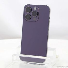 (中古)Apple iPhone14 Pro 256GB ディープパープル MQ1E3J/A SIMフリー(295-ud)