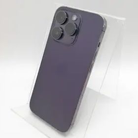 【中古】Apple 国内版 【SIMフリー】 iPhone 14 Pro 256GB ディープパープル MQ1E3J/A【高崎モントレー】保証期間１ヶ月【ランクC】