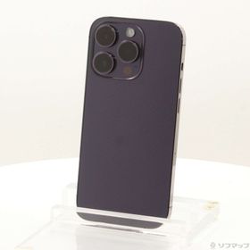 (中古)Apple iPhone14 Pro 256GB ディープパープル MQ1E3J/A SIMフリー(269-ud)