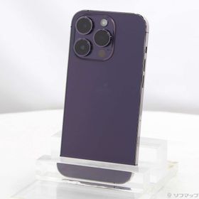 (中古)Apple iPhone14 Pro 256GB ディープパープル MQ1E3J/A SIMフリー(377-ud)