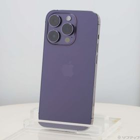 (中古)Apple iPhone14 Pro 512GB ディープパープル MQ283J/A SIMフリー(262-ud)