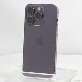 (中古)Apple iPhone14 Pro 512GB ディープパープル MQ283J/A SIMフリー(295-ud)