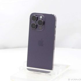 (中古)Apple iPhone14 Pro 512GB ディープパープル MQ283J/A SIMフリー(269-ud)