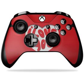MightySkins Microsoft Xbox One X Controller 用ビニールスキン「I Love You」保護デカールラップ 着脱簡単