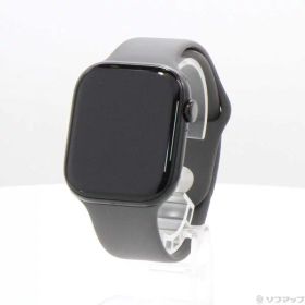 【中古】Apple(アップル) Apple Watch Series 10 GPS 46mm ジェットブラックアルミニウムケース ストーングレイスポーツバンド 【352-ud】