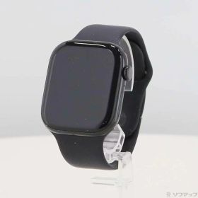 【中古】Apple(アップル) Apple Watch Series 10 GPS 46mm ジェットブラックアルミニウムケース ブラックスポーツバンド 【368-ud】