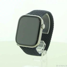 【中古】Apple(アップル) Apple Watch Series 10 GPS + Cellular 46mm ナチュラルチタニウムケース ミッドナイトブレイデッドソロループ 【377-ud】