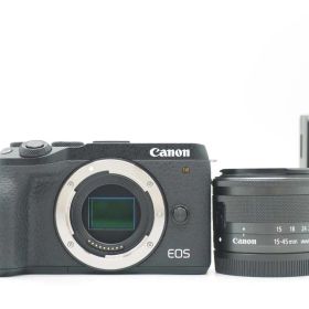 キャノン Canon EOS M6 Mark II 4K 15-45mm Lens Digital Camera Black [美品] #Z6446A
