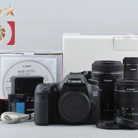【中古】Canon キヤノン EOS 70D ブラック ダブルズームレンズキット 元箱付き