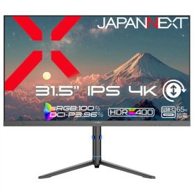 ジャパンネクスト [JN-IPS315U-HSPC6] [JN-IPS315U-HSPC6] 31.5インチ ワイド4K液晶ディスプレイ(3840x2160/IPS/HDMI/DP/TypeC65W給電/スピーカー/高さ調整/スイベル/ピボット/非光沢/2年保証)