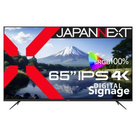 ジャパンネクスト [JN-IPS65UHD-U] 65インチ ワイド 4K液晶ディスプレイ(3840x2160/IPS/HDMIx3/USB/HDR10/スピーカー/半光沢/2年保証)