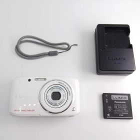 パナソニック デジタルカメラ ルミックス S2 光学4倍 ホワイト DMC-S2-W(中古品)