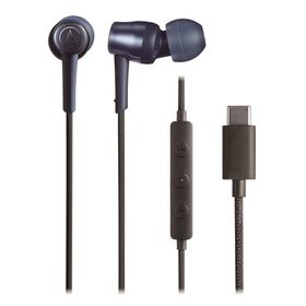 オーディオテクニカ ATH-CKD30C BL USB Type-C用イヤホン ダイナミック型 10mmドライバー搭載 高音質DAC内蔵 マイク付きリモコン ブルー
