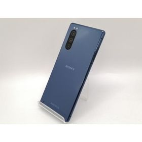 【中古】SONY au 【SIMロック解除済み】 Xperia 5 SOV41 ブルー【三宮センター】保証期間１ヶ月【ランクB】