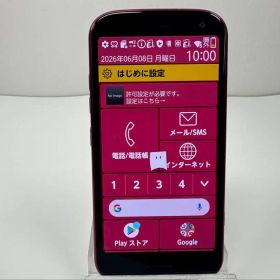 極美品 NTT docomo らくらくスマートフォン F-52B ピンク