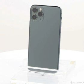 【中古】Apple(アップル) iPhone11 Pro 256GB ミッドナイトグリーン MWCC2J／A SIMフリー 【251-ud】