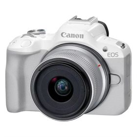 Canon（キヤノン） ミラーレスカメラ EOS R50 EOSR50WH-1845ISSTMLK ホワイト RF-S18-45 IS STM レンズキット