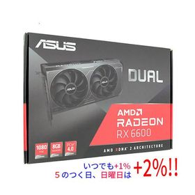 【中古】ASUSグラボ DUAL-RX6600-8G-V3 PCIExp 8GB 元箱あり【いつでも+1％！5のつく日と日曜日は+2%！】 爆買