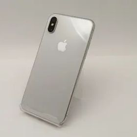 【中古】Apple au 【SIMロック解除済み】 iPhone X 64GB シルバー MQAY2J/A【三宮センター】保証期間１ヶ月【ランクC】