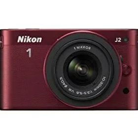 【中古】「非常に良い」Nikon ミラーレス一眼カメラ Nikon 1 (ニコンワン) J2 標準ズームレンズキット レッド N1J2HLKRD