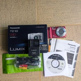 動作チェック済 Panasonic LUMIX DMC-TZ10 赤 デジカメ