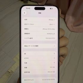 海外版iPhone 15 Pro Max 512GB,美品,バッテリー100％