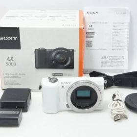 良品 SONY ソニー α5000 ボディ ILCE-5000 ミラーレス一眼カメラ ホワイト 元箱付 260626ae