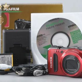 【中古】FUJIFILM 富士フイルム FINEPIX F550EXR レッド コンパクトデジタルカメラ 元箱付き
