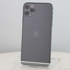 (中古)Apple iPhone11 Pro Max 256GB スペースグレイ MWHJ2J/A SIMフリー(377-ud)