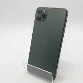 【中古】Apple SoftBank 【SIMロック解除済み】 iPhone 11 Pro Max 256GB ミッドナイトグリーン MWHM2J/A【柏】保証期間１ヶ月【ランクC