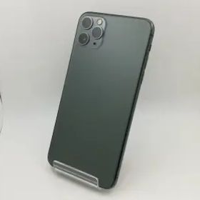 【中古】Apple au 【SIMロック解除済み】 iPhone 11 Pro Max 256GB ミッドナイトグリーン MWHM2J/A【新橋】保証期間１ヶ月【ランクB】