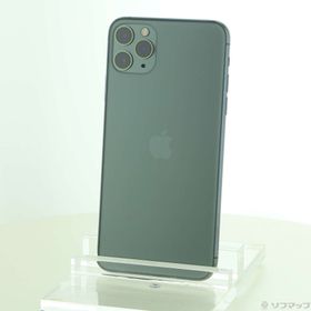 (中古)Apple iPhone11 Pro Max 64GB ミッドナイトグリーン MWHH2J/A SIMフリー(269-ud)