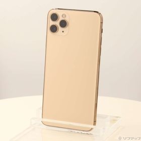 (中古)Apple iPhone11 Pro Max 64GB ゴールド MWHG2J/A SIMフリー(297-ud)