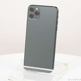 (中古)Apple iPhone11 Pro Max 256GB ミッドナイトグリーン MWHM2J/A SoftBank(198-ud)