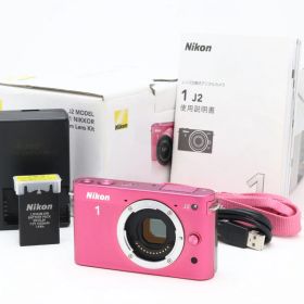 AB+ (良品) Nikon ニコン 1 J2 ボディ ピンク シャッター回数1408 初期不良返品対応 66-140